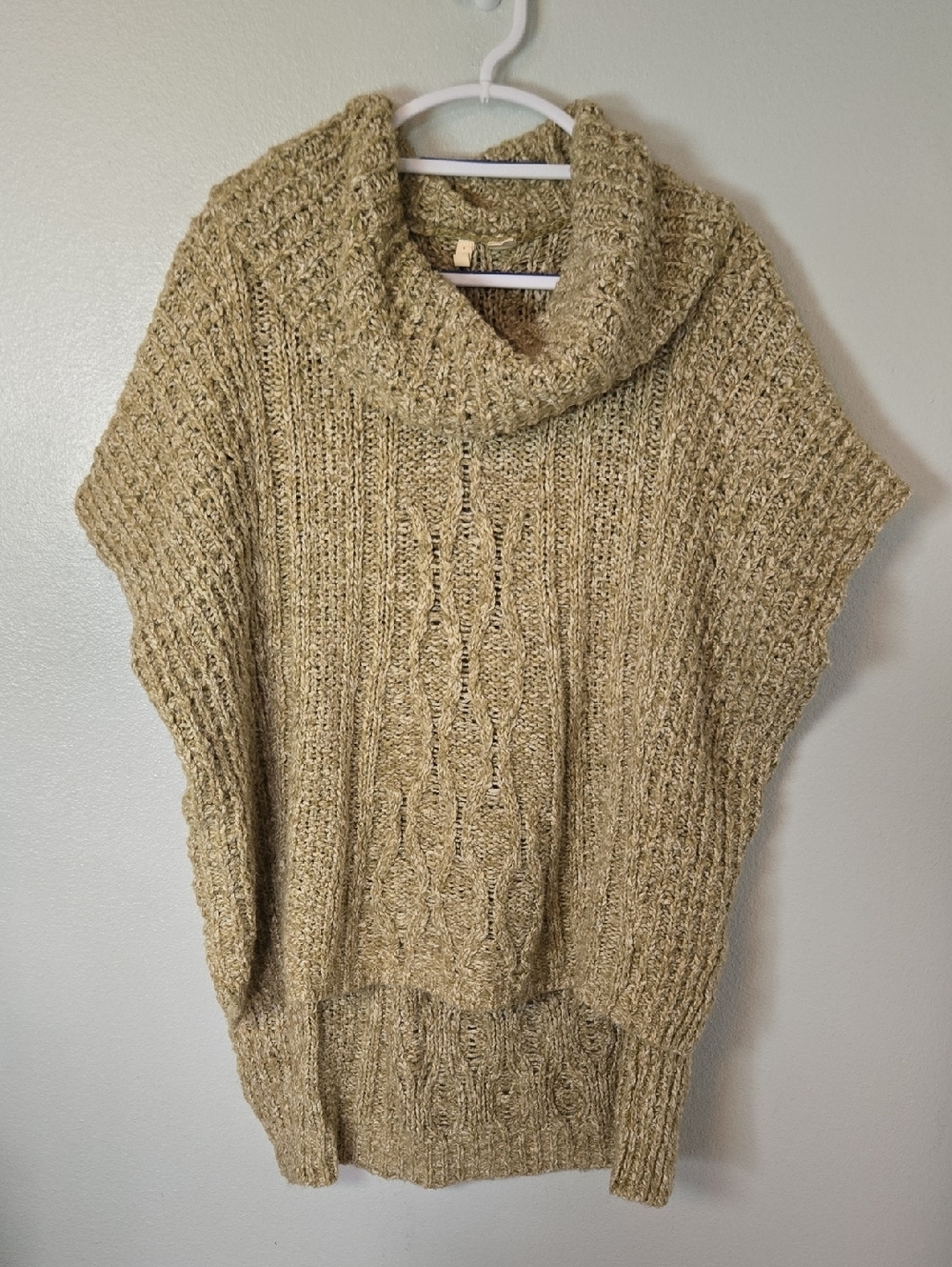 Moth Anthropologie | Olive Green Wool/Alpaca Blend Cable Knit Sweater Size XS/S